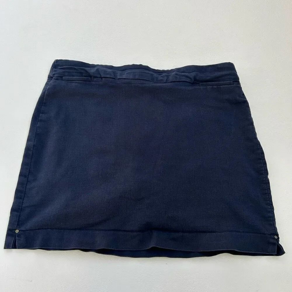 Croft & Barrow Navy Blue Stretch Skirt Women’s XL Lined Casual Workwear